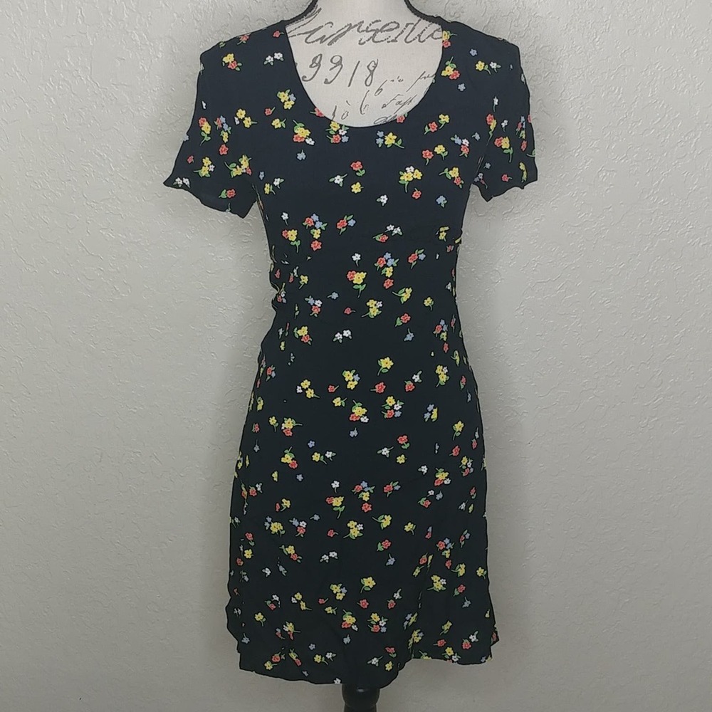 Laura Ashley Black Floral Dress